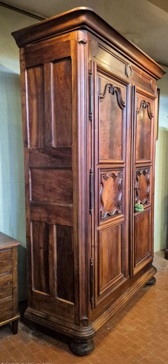 Armadio credenza antico Barocco del '600 in noce e radica-photo-2
