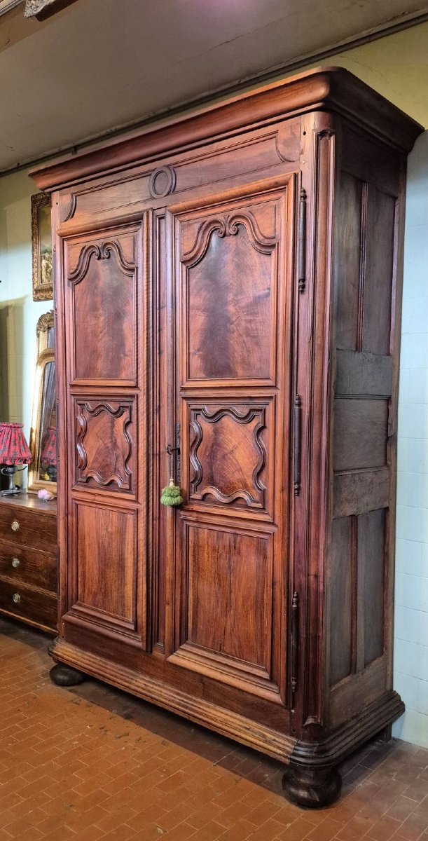 Armadio credenza antico Barocco del '600 in noce e radica-photo-4