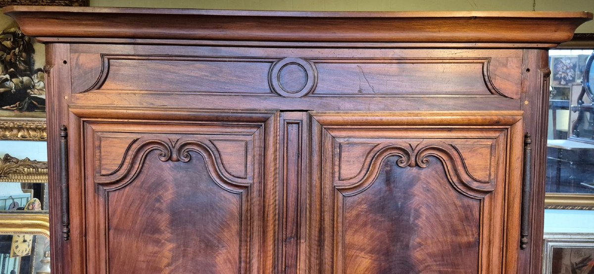 Armadio credenza antico Barocco del '600 in noce e radica-photo-3