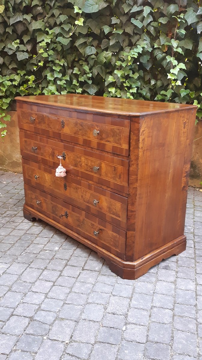 Comò cassettone antico emiliano in noce del '700