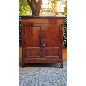 Armadio antico lombardo pannellato in noce dell'800