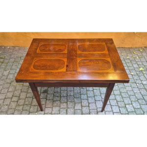 Tavolo antico allungabile a tiro dell'800 filettato