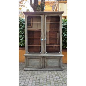 Libreria vetrina antica veneziana laccata dell'800