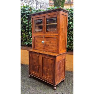 Vetrina credenza antica a dispensa con ribalta