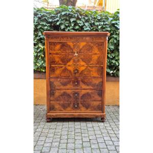 Settimino antico romagnolo in radica di noce