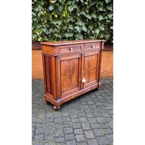 Credenza servante stretta antica emiliana in noce da ingresso
