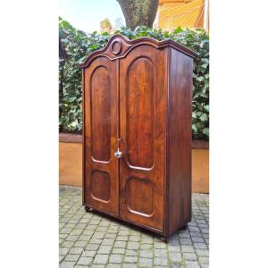 Armadio antico lastronato in noce e radica dell'800