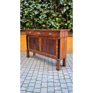 Credenza servante stretta antica Impero in noce