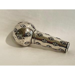 Silver Fleur De Lys Knob. Cane, Parasol
