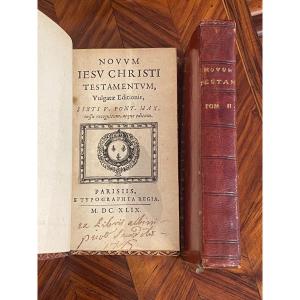 New Testament Typography Regia 2 Volumes XVII 1649