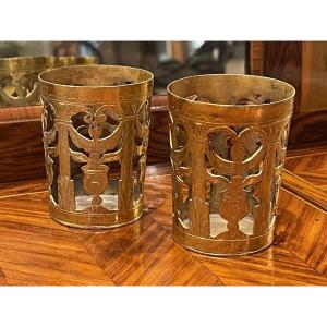 Two Silver Gilt Goblet Mounts From Tunisia 