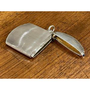 Art Deco Solid Silver Pyrogenic Match Striker  