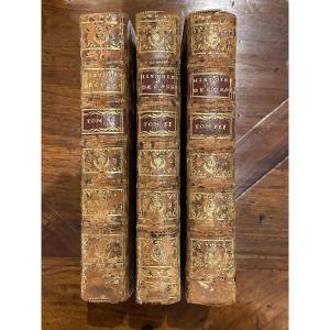 History Of Scotland, 3 Volumes, 18th Century, Leather-bound