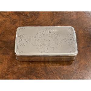 Large Snuffbox Or Box In Minerve Silver 158gr