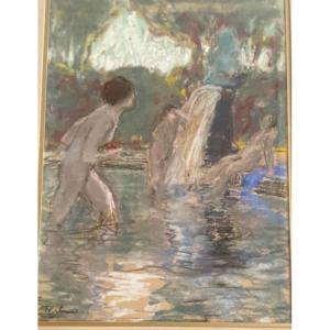 Oil On Canvas Signed By The Belgian Painter Frans Smeers