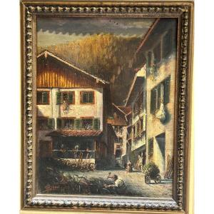 Oil On Canvas Signed P.scheel