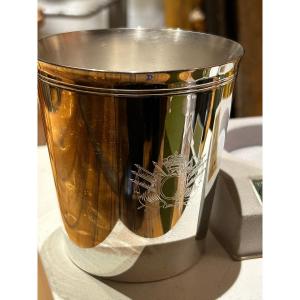 Christofle, Officer's Timpani Engraved In Silver Metal