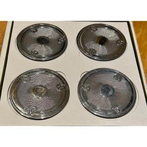 Christofle, Box Of 4 Louis Philippe Coasters