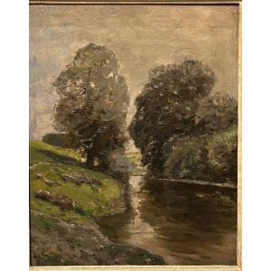 Leopold Schönchen, Oil On Canvas Monogrammed Ls