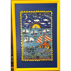 James Rizzi, “sunset On The Seven Seas”