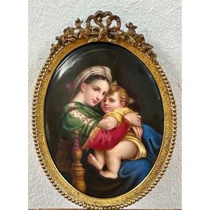 Miniature, Painting On Porcelain Napoleon III