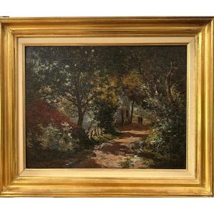 Prosper De Wit, Belgian Painter Oil On Cardboard