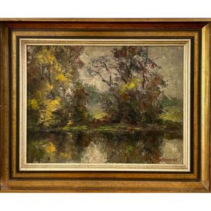 G. Stimart, Belgian Painter Forest Landscape