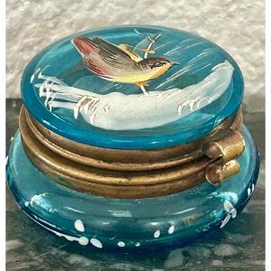 Moser, Enameled Glass Pill Box