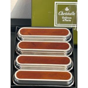 Christofle, 4 Siena Knife Holders In Chinese Lacquer