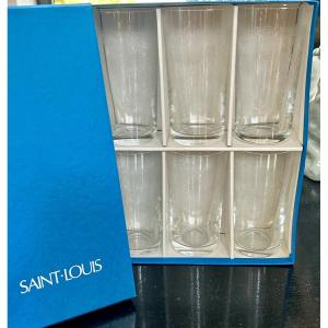 Saint Louis, 6 Crystal Tumbler Glasses From The Massenet Collection