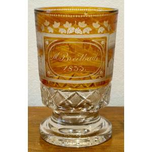 Bohemian Crystal Collector's Glass 