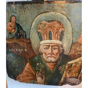 Russian Icon Of Saint Nicholas