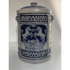 Art Nouveau Stoneware Tobacco Jar
