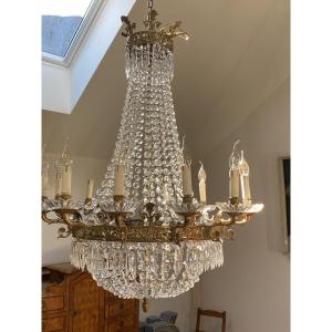 Napoleon III Gilt Bronze Chandelier With 12 Light Arms
