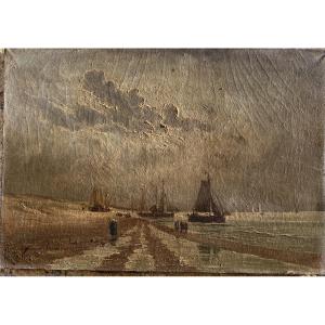 Van Canters? Oil Painting On Canvas, Marine 