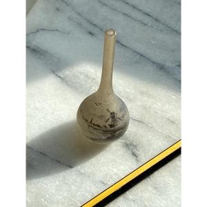 Miniature Glass Paste Vase By Daum Nancy 