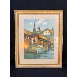 Two Lithographs Of Watercolors By Nicolas Markovich