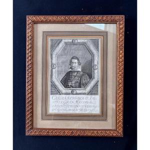 Engraving Portrait Of Karel Van Oosterijk Of Breslav By Alexandre Böner