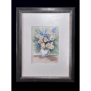 Watercolor Flower Bouquet By Mars Schmit, Luxembourg