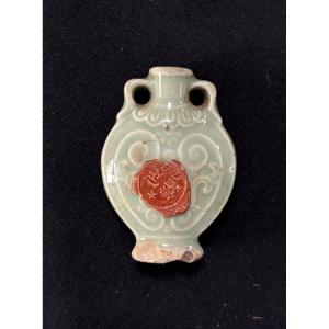 Celadon Porcelain Perfume Bottle, 18th Century, China