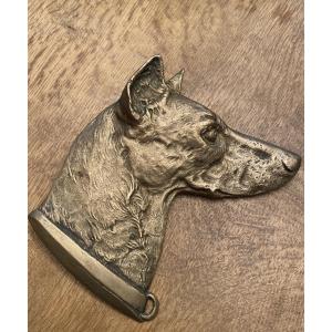 Bronze Bas-relief Depicting A Dog's Head