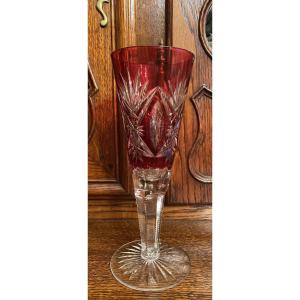 Val Saint Lambert Large Glass Or Wedding Vase