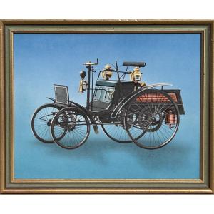 Villeroy & Boch Luxembourg, Earthenware Plaque From The First Car 