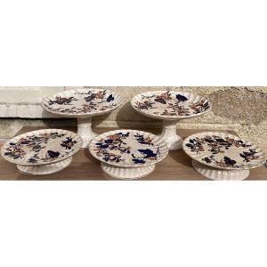Set Of 5 Earthenware Display Plates 