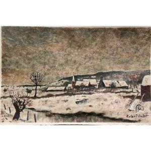 Roland Oudot, Mixed Media On Paper