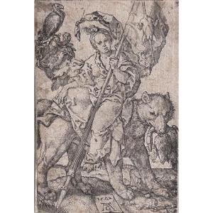 Heinrich Aldegrever, Engraving “avarice” 1552