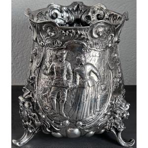 Finely Decorated Solid Silver Champagne Bucket