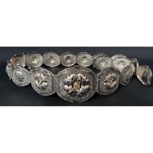 Moroccan Solid Silver Belt