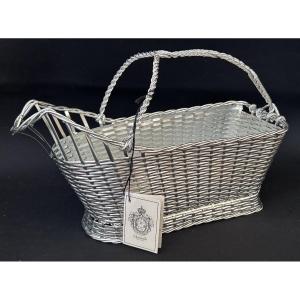Christofle, Silver-plated Metal Wine Basket 