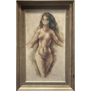 Boris Simon, Nude Oil On Panel
